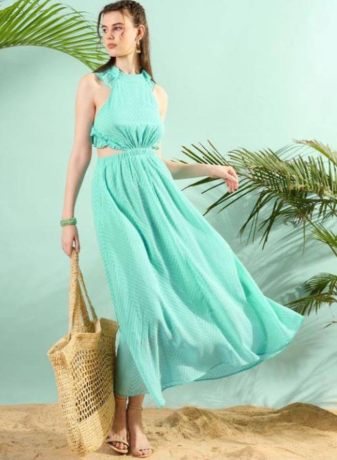 كاجوالي فستان شيفون بقصات مميزة - Image 5