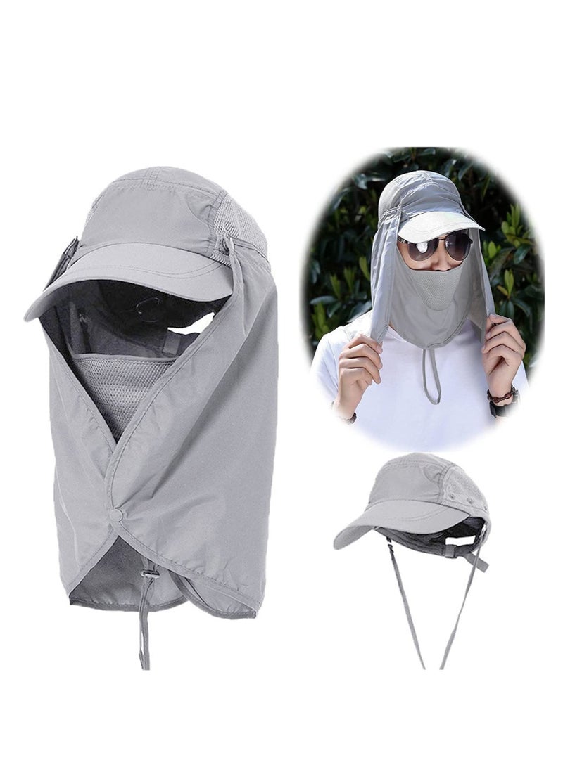 Y&D Women Sun Hat UV Protection Neck Flap Cap Summer Outdoor Sport Wide Brim Free Sunscreen Sleeve For & Men - Image 1