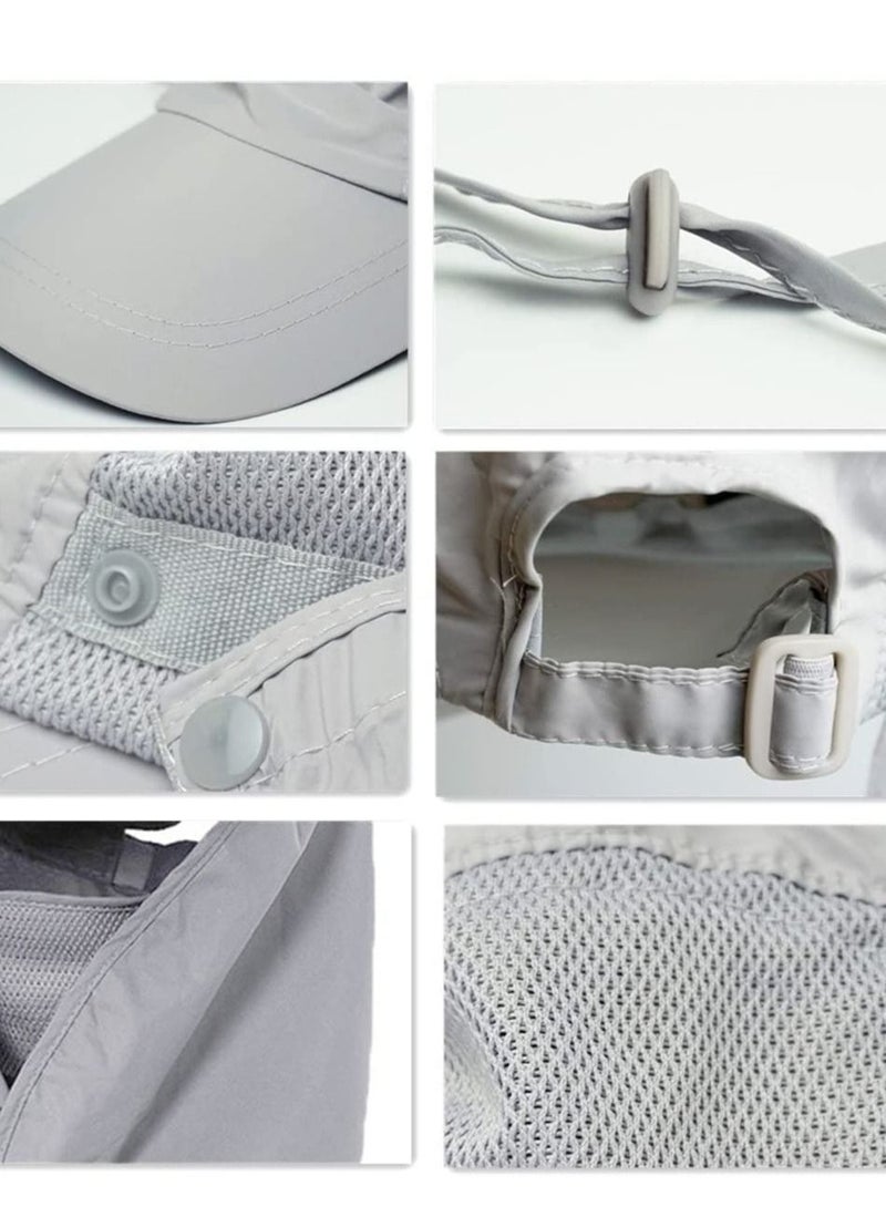 Y&D Women Sun Hat UV Protection Neck Flap Cap Summer Outdoor Sport Wide Brim Free Sunscreen Sleeve For & Men - Image 4