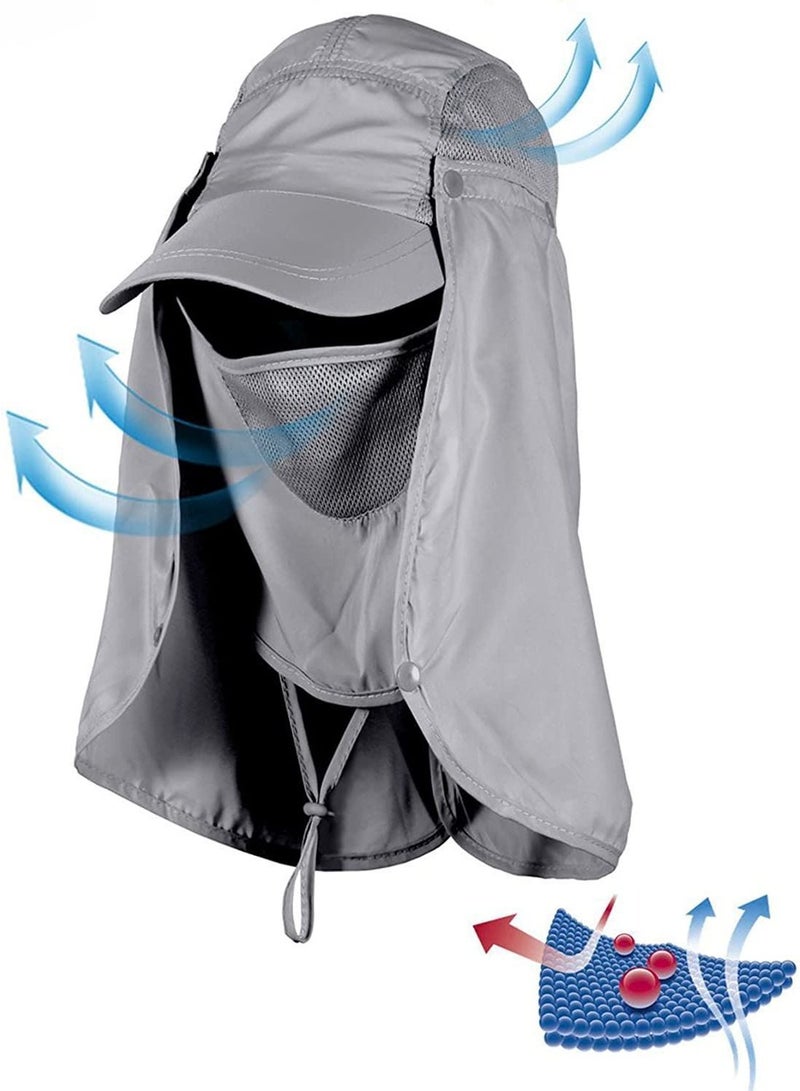 Y&D Women Sun Hat UV Protection Neck Flap Cap Summer Outdoor Sport Wide Brim Free Sunscreen Sleeve For & Men - Image 5