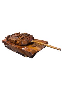 Mahogany wooden army tank vehicle wooden model 31cm length  - Image 1