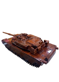 Mahogany wooden army tank vehicle wooden model 31cm length  - Image 3