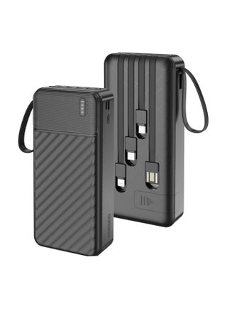 Black - Power Bank 20000mAh - Flashlight