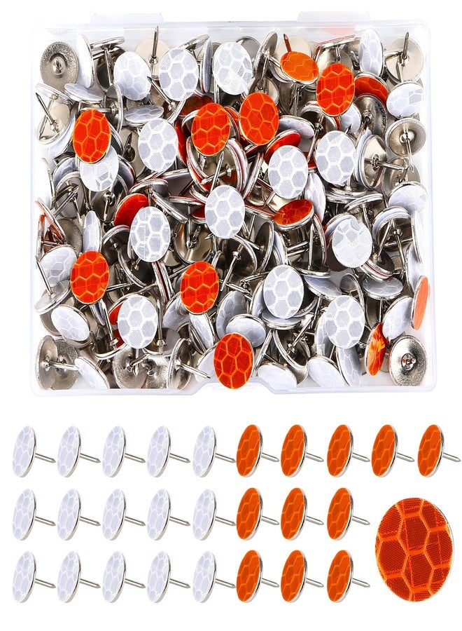 acDesign 200 Pack Reflective Trail Markers Marking Tacks Glow Reflective Mark Trail Markers Thumb Nails for Hunting Hiking Camping Tree Stand - Image 1
