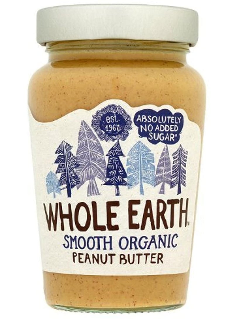Whole earth Organic Smooth Peanut Butter No Added Sugar 340G - Image 1