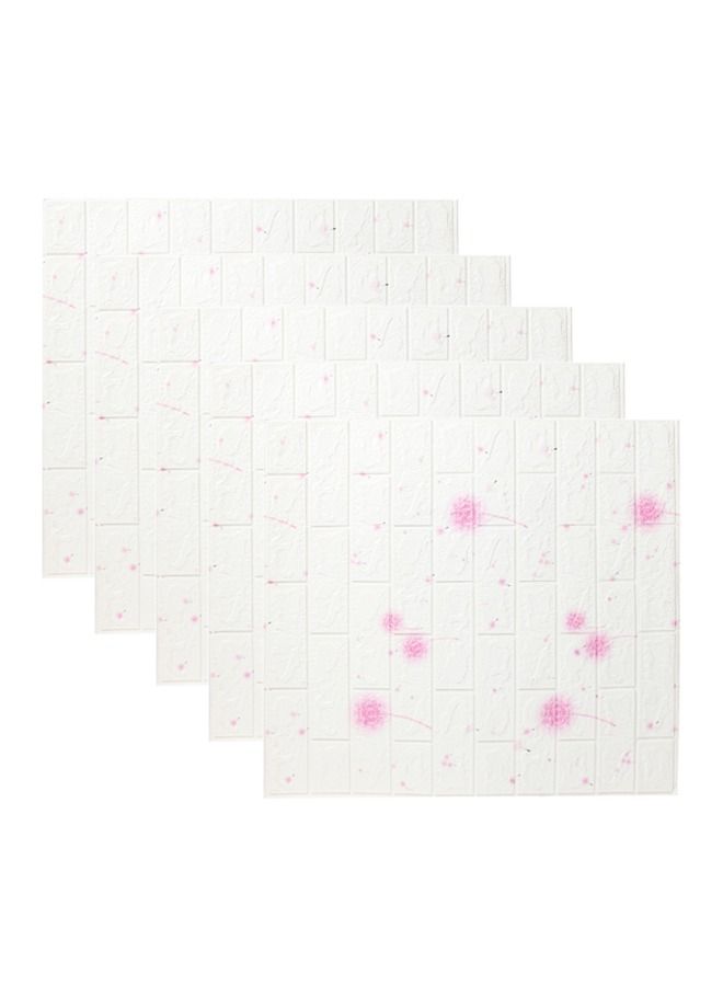JSAITOYS 5-Piece Children'S Room Soft Anti-Collision Dandelion Design 3D Brick Wall Stickers PE Foam Wallpaper - Image 1