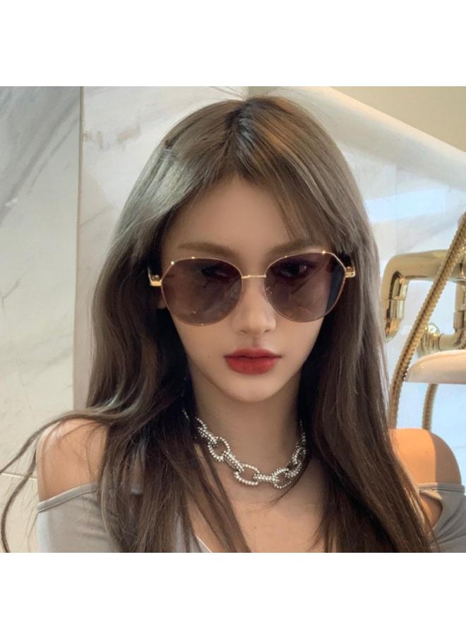 Generic - New Fashion High-end Sunglasses Women's Big Face Slimming Driving Special Sunglasses Uv Protection - Image 1