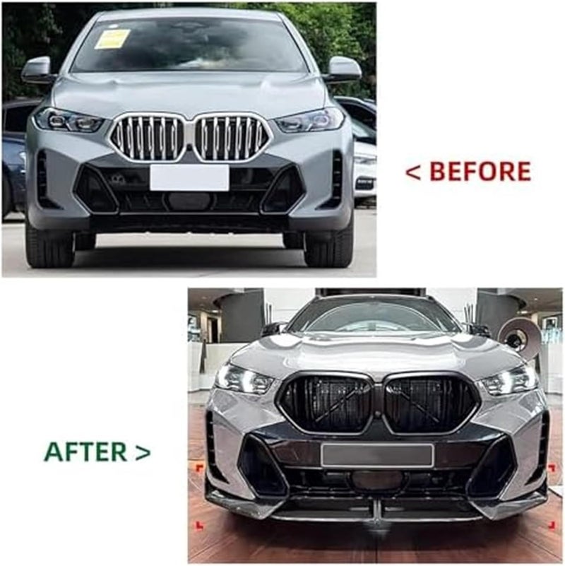 DEMULAX BMW X6 G06 Front Bumper Spoiler Lip - Image 4