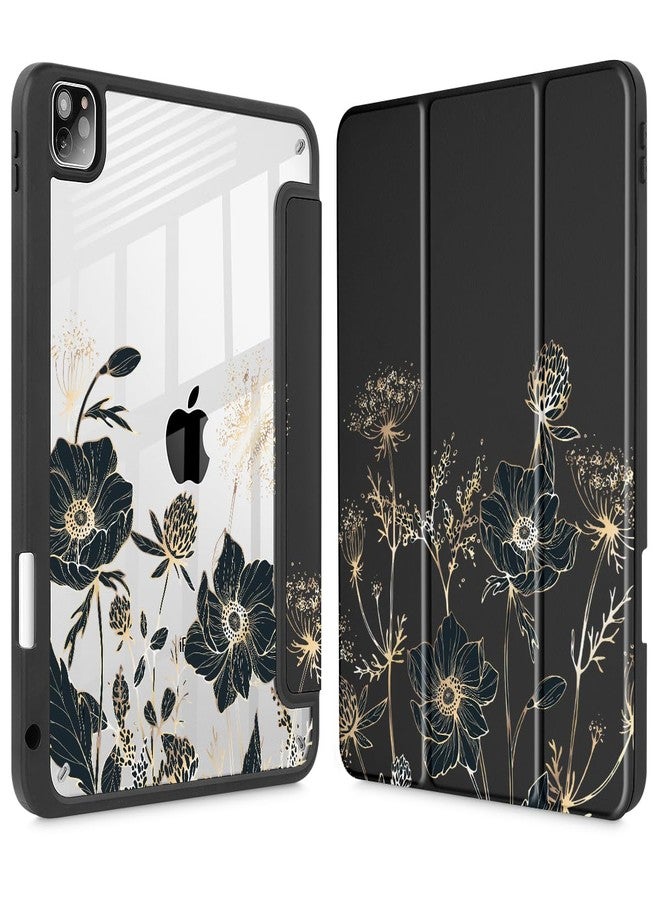 May Chen for iPad Pro 11 inch M2 4th Generation 2022, iPad Pro 11 3rd/2nd/1st Gen, Case with Transparent Shockproof Back Cover [Built-in Pencil Holder, Auto Sleep/Wake, Abstract Floral - Image 1
