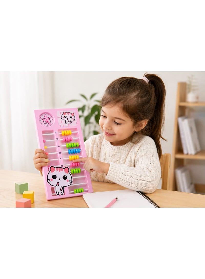 Educational Abacus for Kids - Kids Counting & Math Learning Tool - Interactive Toy with Built-in Clock - Develops Math Skills, Focus, and Logical Thinking - Image 1