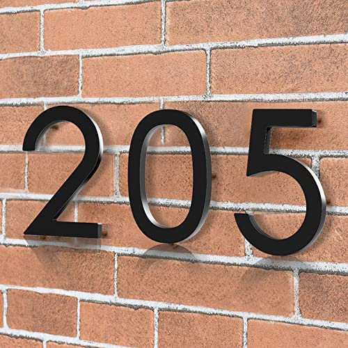 HFKPJRT Floating Shadow House Number for Outside - Large 5 Inch Modern House Address Numbers with Nail Kit Black Acrylic Outdoor Address Sign for Home Garden Door Mailbox Decor, 911 Visibility Signage (9) - Image 5