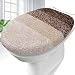 OLANLY Soft Microfiber Bathroom Toilet Lid Cover Machine Washable Seat Covers 175x15 Stays in Place Rubber Backing Fits Most Round Elongated and Oblong Lids Accessories Decor Brown - Image 2