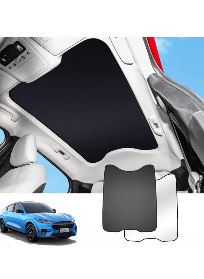 SYOSI Sunshade for Ford Mustang Mach E Top Window Foldable Sunsheild UV Reflector Sunroof Visor Shield Cover Light Weight Blocks 99% Rays and Reflects Sunlight - Image 1
