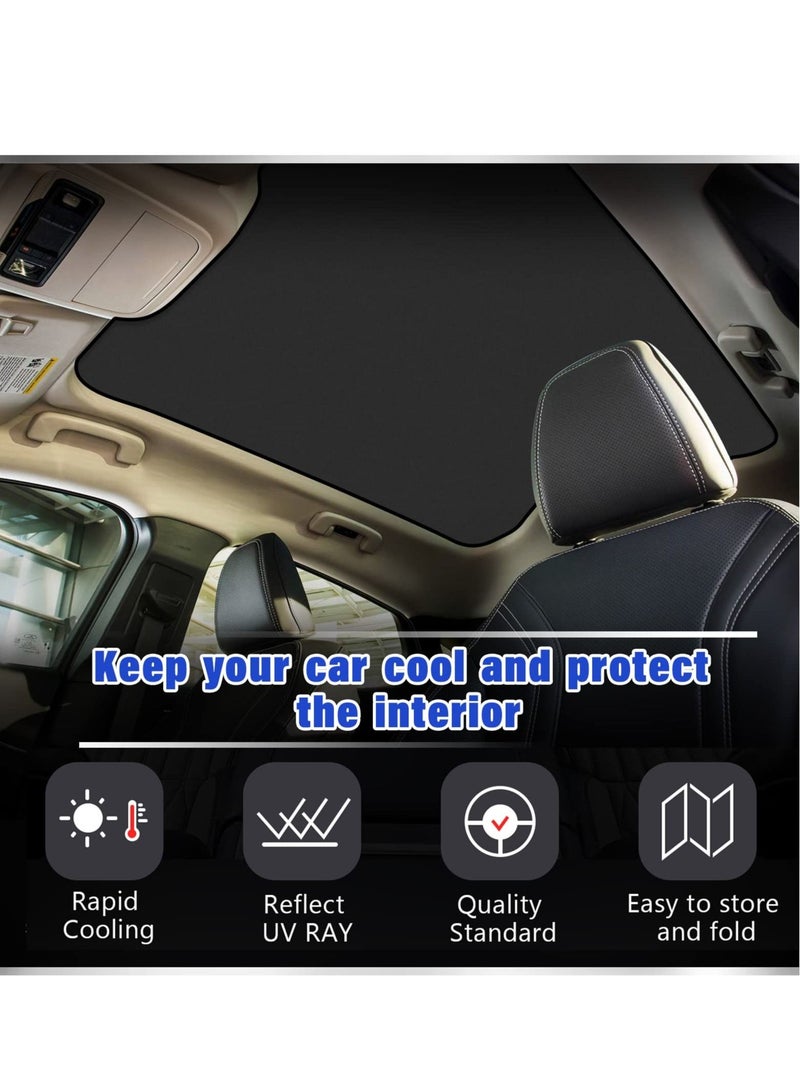 SYOSI Sunshade for Ford Mustang Mach E Top Window Foldable Sunsheild UV Reflector Sunroof Visor Shield Cover Light Weight Blocks 99% Rays and Reflects Sunlight - Image 4