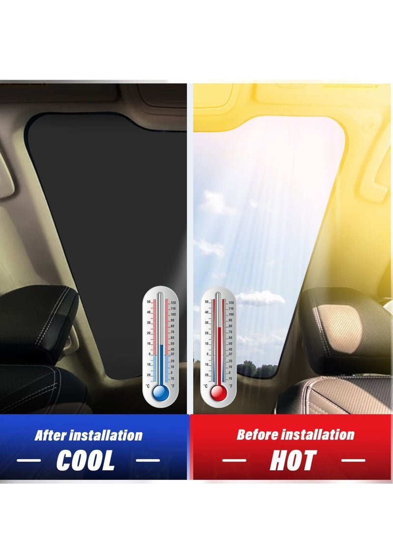 SYOSI Sunshade for Ford Mustang Mach E Top Window Foldable Sunsheild UV Reflector Sunroof Visor Shield Cover Light Weight Blocks 99% Rays and Reflects Sunlight - Image 5