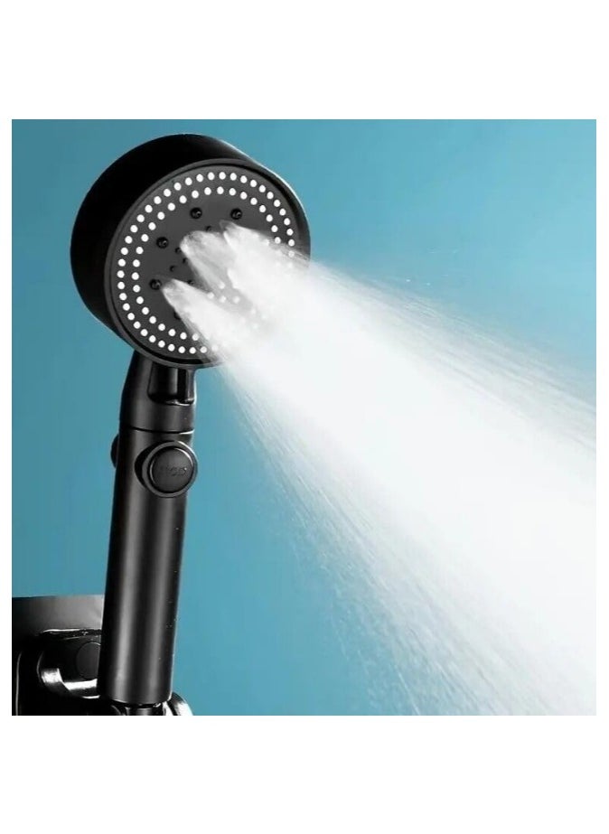 Generic - Turbo Shower Head High-Pressure Handheld Showerhead - Adjustable Water-Saving High-Pressure Turbo Showerhead with 5 Modes and Easy On/Off Button - Handheld Shower Head for Bathroom. - Image 1