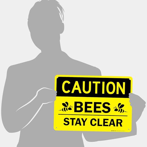 Sigo Signs Caution Bees Stay Clear Sign, 10x14 Inches, Rust Free .040 Aluminum, Fade Resistant, Made in USA by Sigo Signs - Image 4