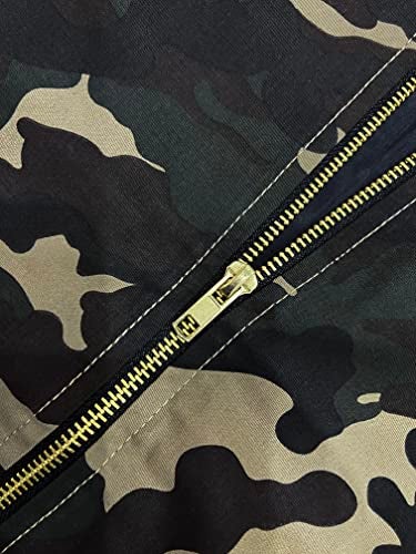 sexycherry Jackets for Women Casual Camouflage Long Sleeve Lightweight Army Camo Coats Full Zip Up with Lining Pockets(X-Large) - Image 5