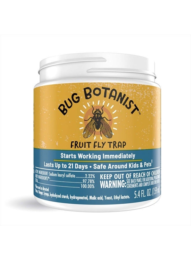 BUG BOTANIST فخ ذبابة الفاكهة من باغ بوتانيست: قاتل ذباب الفاكهة الطبيعي للداخل، آمن للعائلة والحيوانات الأليفة، حاوية 5.4 أونصة - Image 2