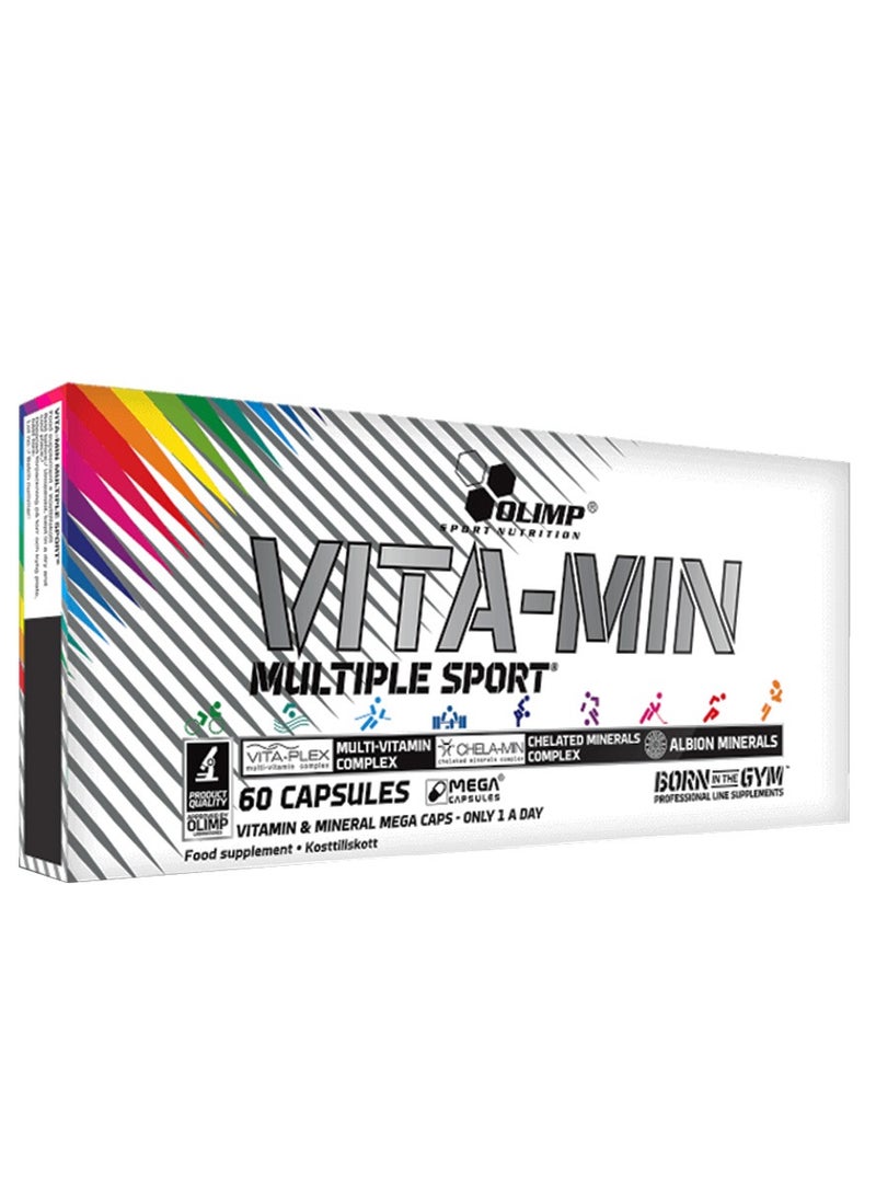 Olimp Sport Nutrition Vita-Min Multiple Sport, 60 Capsules – Daily Multivitamin & Mineral Complex for Active Lifestyle