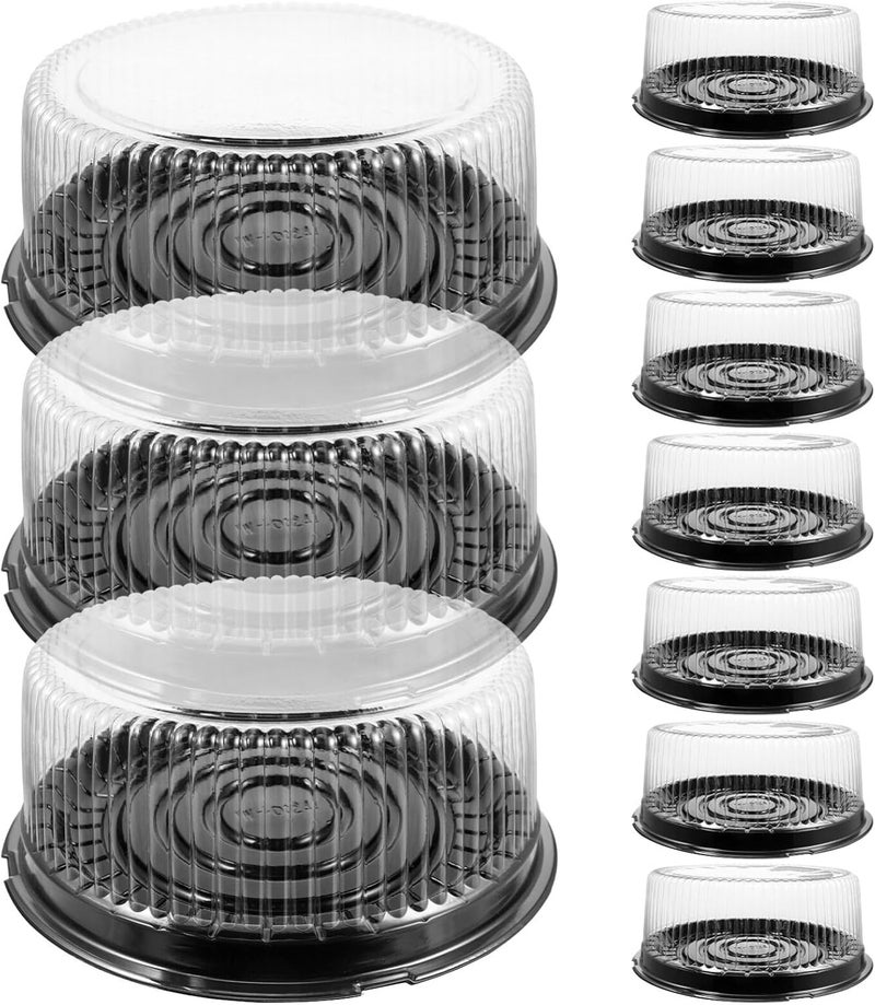 SHINEOFI 10pcs Cake Box Pastry Boxes with Dome Lids Pastry Carrier Case Mini Pastry Boxes Cake Storage Container Cake Cover Clear Container Mini Cake Boxes Cake Container Cajas The Pet - Image 1