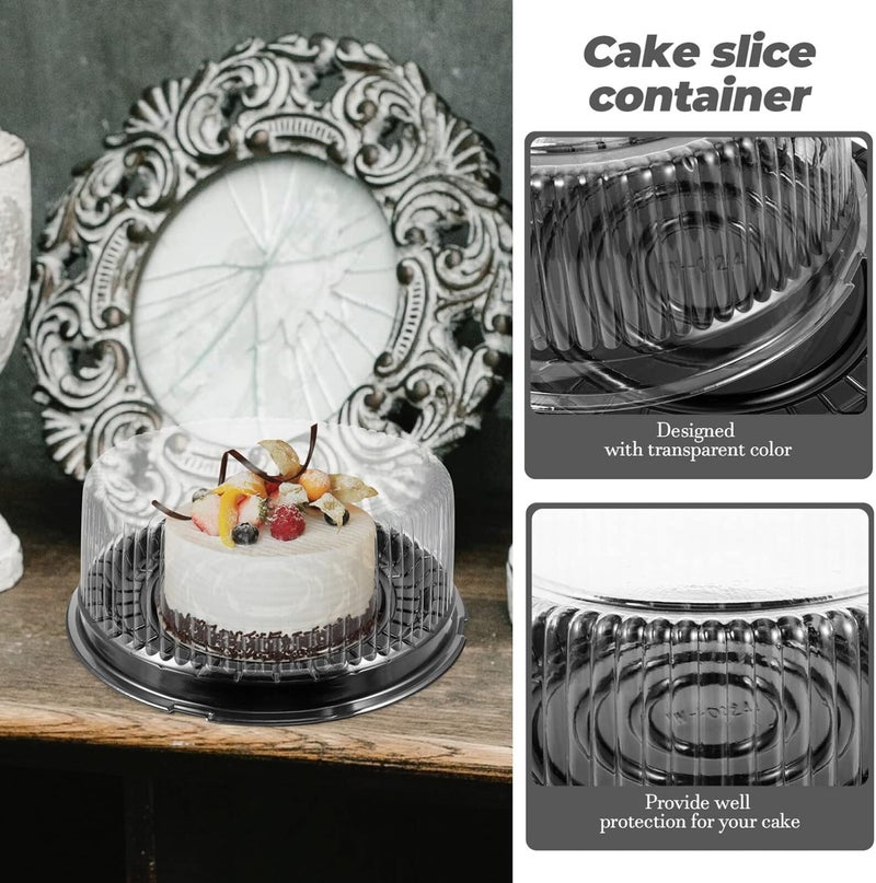 SHINEOFI 10pcs Cake Box Pastry Boxes with Dome Lids Pastry Carrier Case Mini Pastry Boxes Cake Storage Container Cake Cover Clear Container Mini Cake Boxes Cake Container Cajas The Pet - Image 3