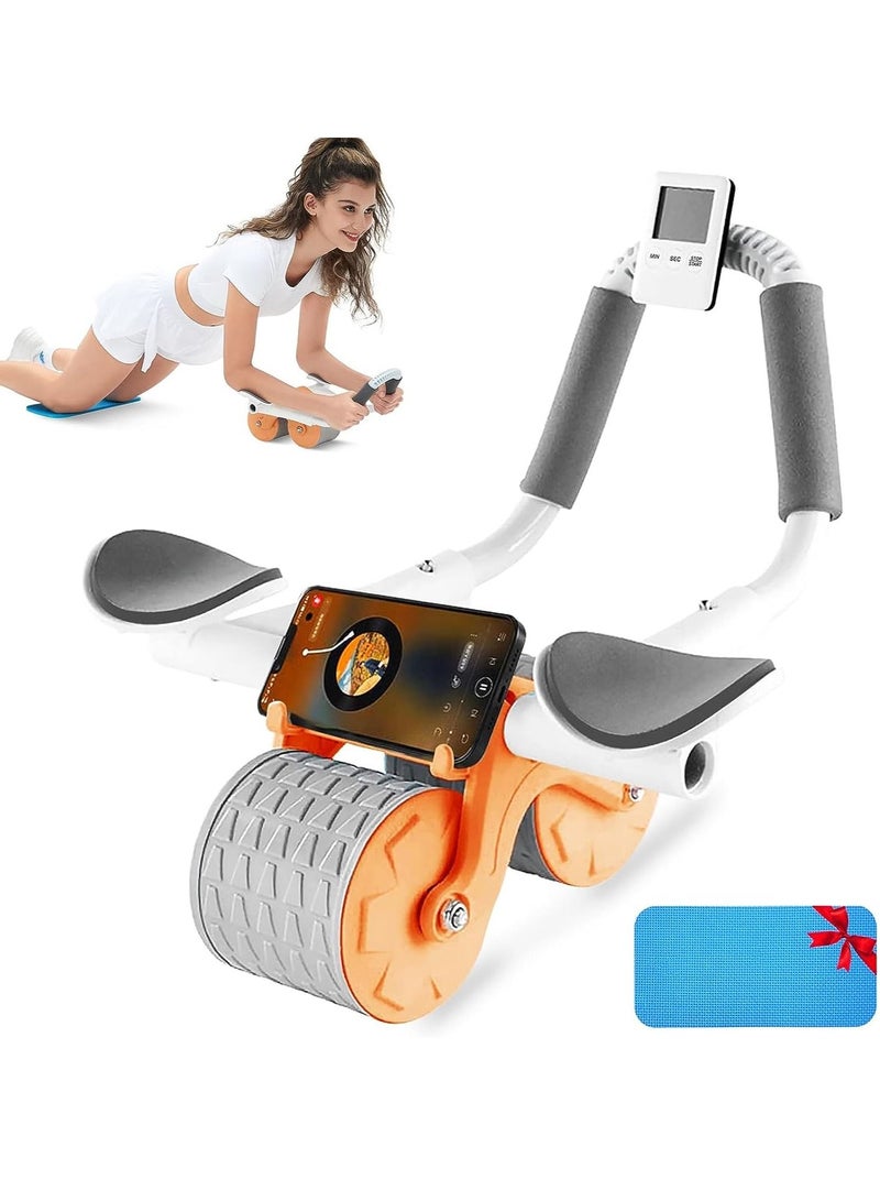 DubaiGallery New with timer Ab Abdominal Exercise Roller Elbow Support, abs roller wheel core exercise equipment, Automatic Rebound Abdominal Wheel - Image 1