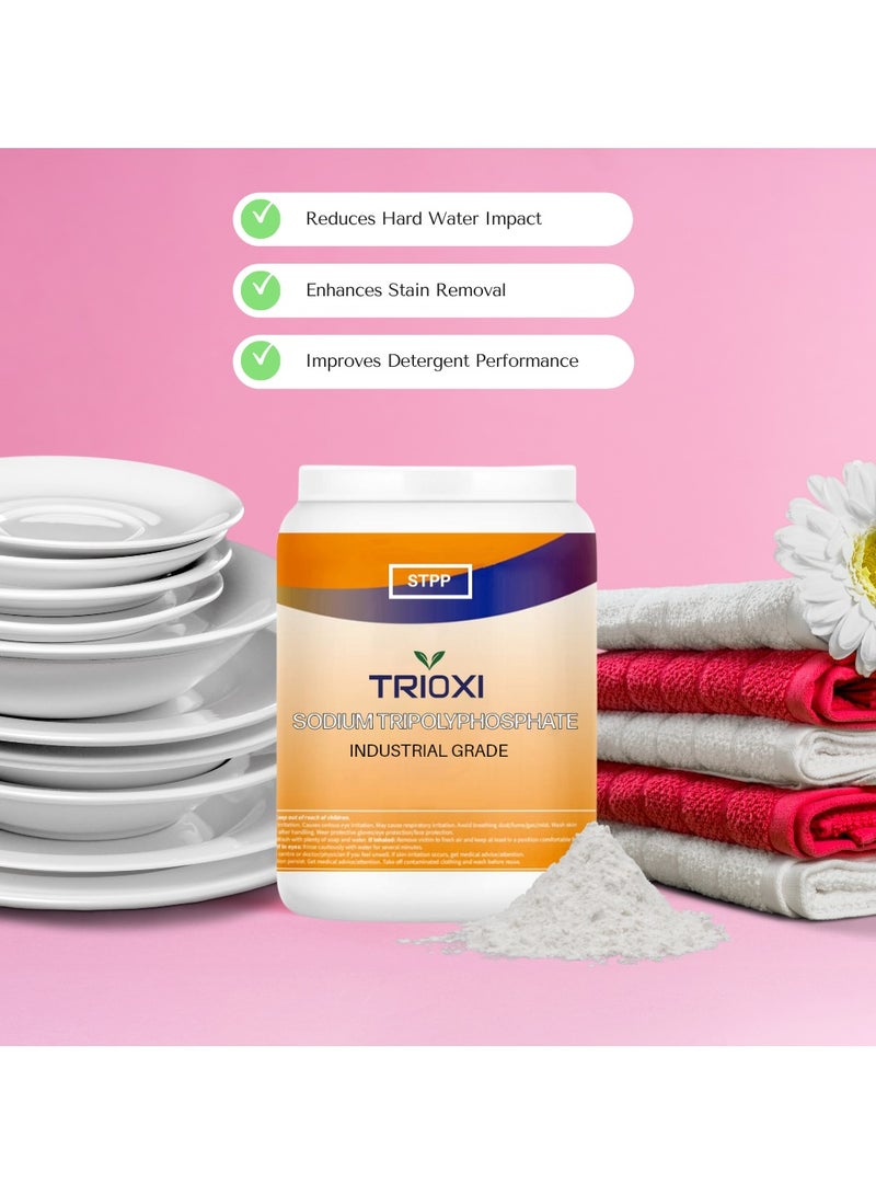 TRIOXI Sodium Tripolyphosphate (STPP) 1KG – High-Purity Water Softener & Detergent Builder | Ideal for Cleaning, Water Treatment & Industrial Use - Image 4