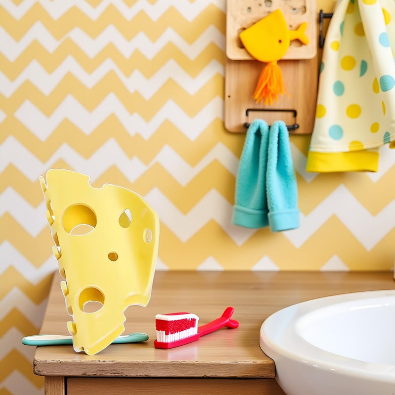 WLngtv 1Pc Yellow Cheese Acetate Hair Claw, Cute Cheese Hair Clip, Triangle Hollow Hair Clips Food Shape Shark Clip for Women Clips Food Hair Clips (3 inches) - Image 5