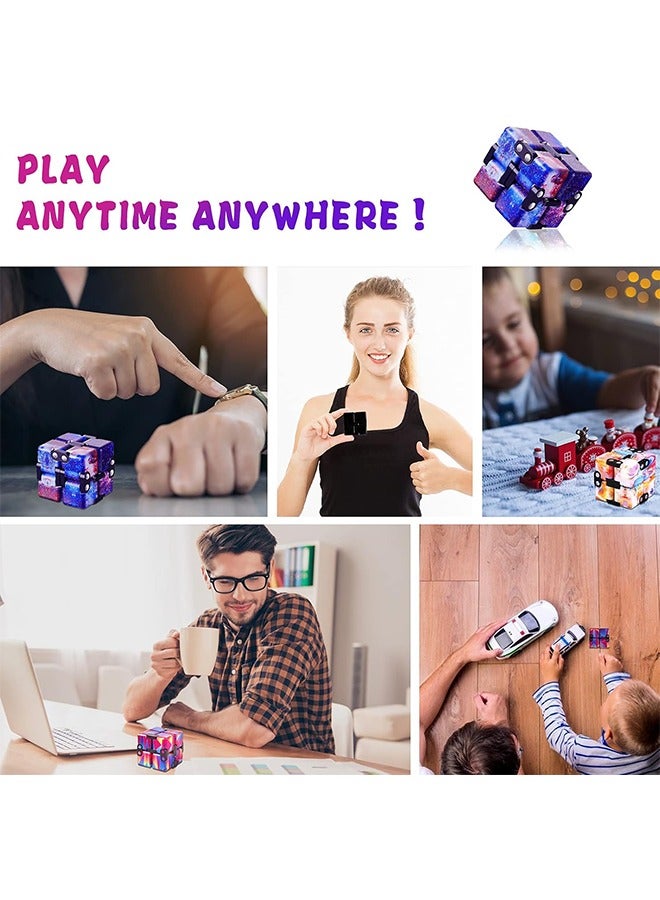 4Pcs Infinity Cube Toy Stress Relieving Game for Kids and Adults, Cute Mini Unique Gadget Anxiety Relief Kill Time Magic Puzzle Flip ADD ADHD OCD - Image 5