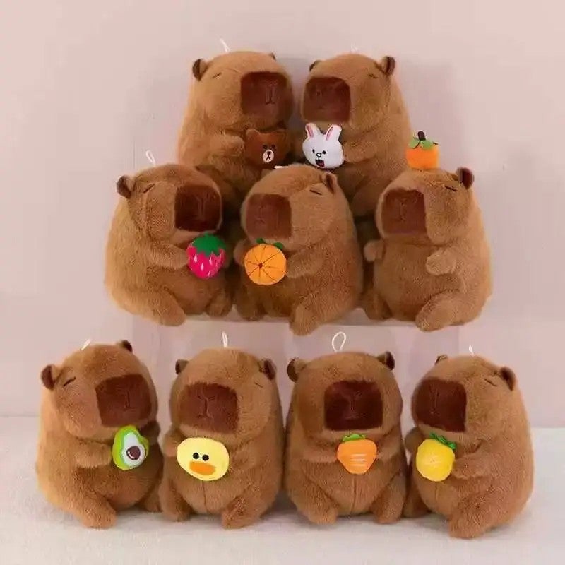 Y&D Kawaii Cute Simulation Capibara Anime Keychain Soft Cotton Capybara Plush Toy PP Cotton Fluffty Plushie Doll - Image 4