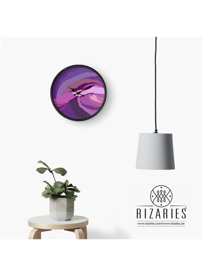 RIZARIES ساعة حائط ضبابية بنفسجية - Image 1