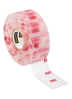 Scotch  Scotch Mount Clear Tape 1 in x 60 in (2.54cm x 1.52m), 1 roll/pack | Holds 6.8 kg whole roll | Transparent color | Multi-Surface | Easy to use | No Tools | Double Sided Adhesive Tape  - Image 2