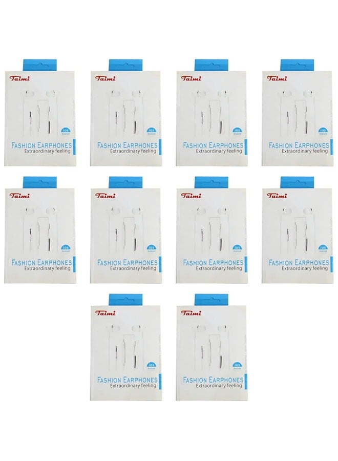 Taimi 10-Piece Earphone Taimi Inspire KE006 white  - Image 1
