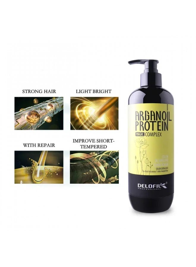 DELOFIL Argan Oil Protein Color Detangling Conditioner for Thick & Coarse Hair, Sulfate-Free - 500ml. - Image 3