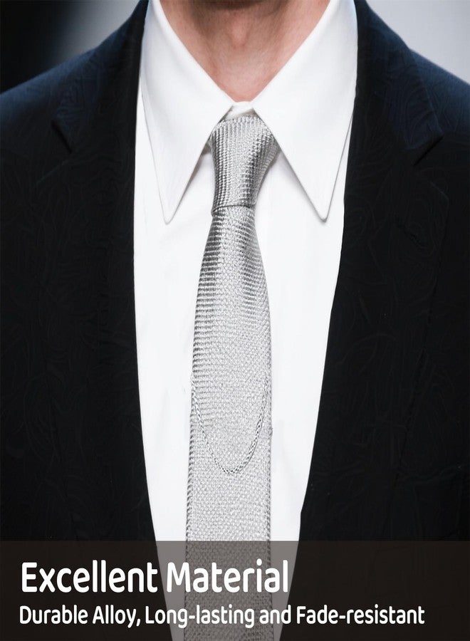 Notoke 2 Packs Tie Chain for Men - Fashion Necktie Clips and Chains, Men’s Accessories with Ring Clasps for Suits, Neckties, Vests & Trousers - Elegant Tie Pins and Tacks for Business and Wedding Wear - Image 5