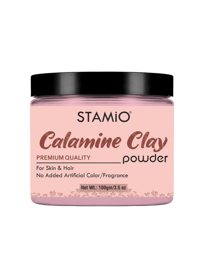 STAMIO Calamine Clay Powder 100 Gm For Face Pack Skin Care Hair Mask Diy Pure And Natural Chemical Free Men & Women In Jar 3.53 Oz - Image 1