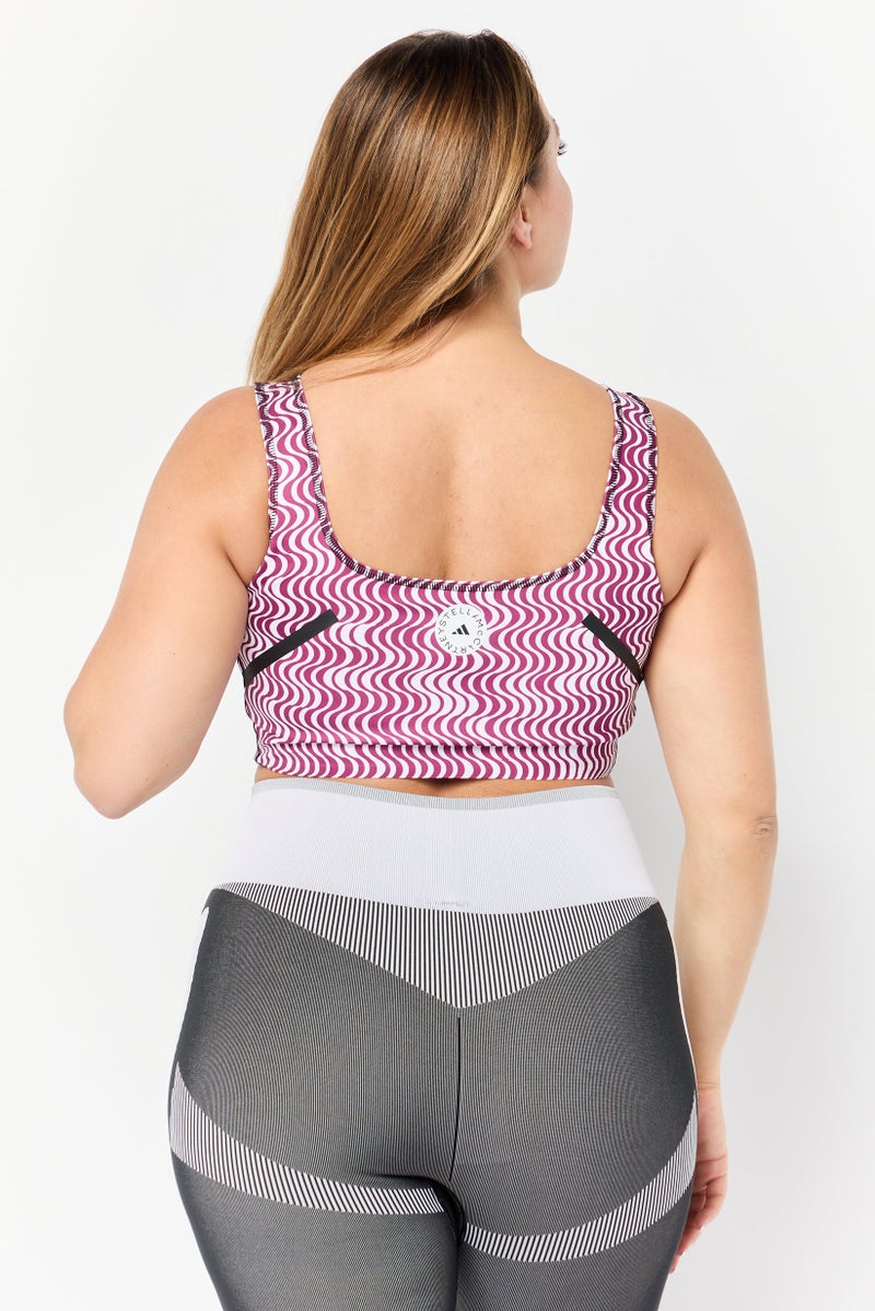 Adidas Adidas by Stella McCartney Women Brand Logo Padded Training Sports Bra, Multicolor - Image 4