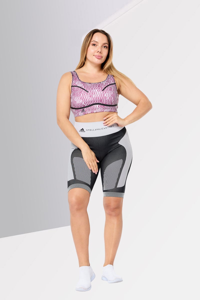 Adidas by Stella McCartney Women Brand Logo Padded Training Sports Bra, Multicolor - Image 2