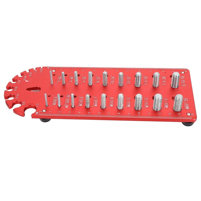 Aluminum Alloy Thread Checker Gauge Portable SAE Metric Screw Nut Identifier Set - Image 3