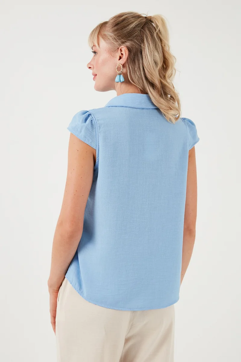 Lela Lace Detailed Short Sleeve Regular Fit Shirt Women's Shirt 611GO0215