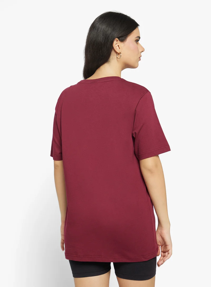 Ginger Basics Cotton Oversize Crew Neck T-shirt