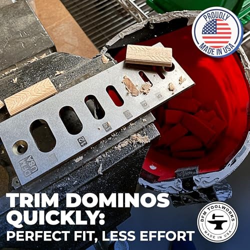 DFM Tool Works A2 Domino Tenon Trim Plate - Compatible with Festool Domino Joiners - Trims 4mm to 14mm Sizes - Fits Glue-ups or Dry Fits - Eliminates Sanding and Razor Blade Use - Made in USA - Image 5
