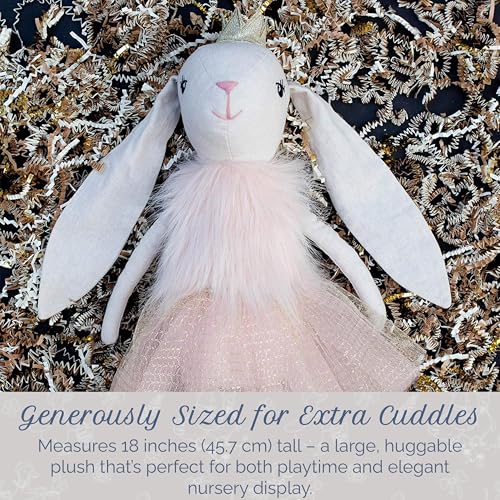 MON AMI Princess Bunny Stuffed Doll - 18", Soft & Cuddly Plush Animal Doll for Kids of All Ages, Use as Toy or Room Décor - Image 3
