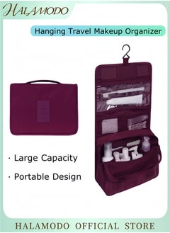 HALAMODO Toiletry Bag Hanging Travel Makeup Organizer Cosmetic Bag Makeup Bag Water Resistant Makeup Bag for Accessories Toiletries  - Image 1