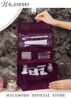 HALAMODO Toiletry Bag Hanging Travel Makeup Organizer Cosmetic Bag Makeup Bag Water Resistant Makeup Bag for Accessories Toiletries  - Image 2