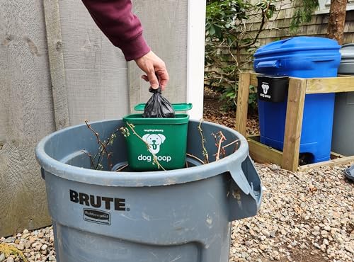 Recycling Rules Small Hanging Wastebasket for Dog Poop in Green (Holds 7-14 Bags) - Image 2
