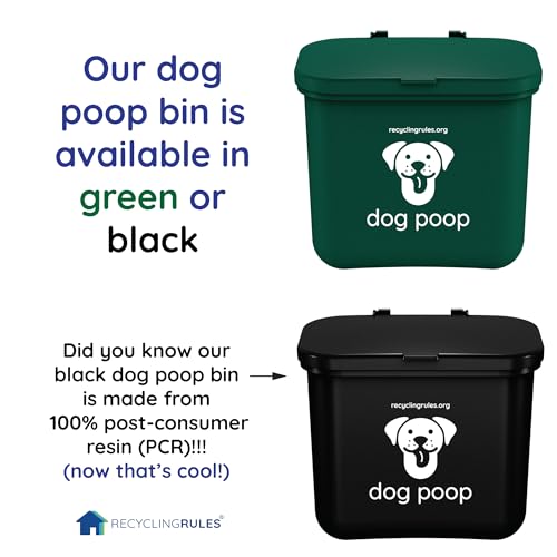 Recycling Rules Small Hanging Wastebasket for Dog Poop in Green (Holds 7-14 Bags) - Image 3