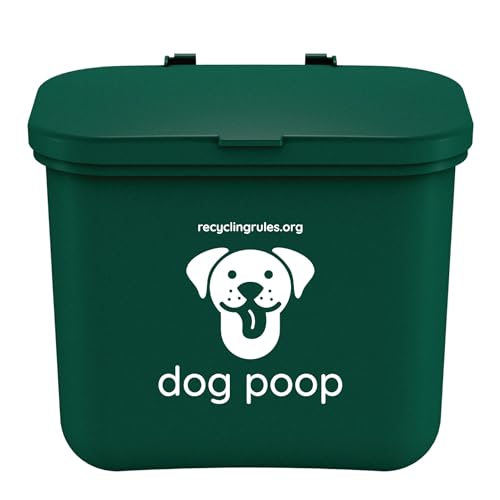 Recycling Rules Small Hanging Wastebasket for Dog Poop in Green (Holds 7-14 Bags) - Image 1