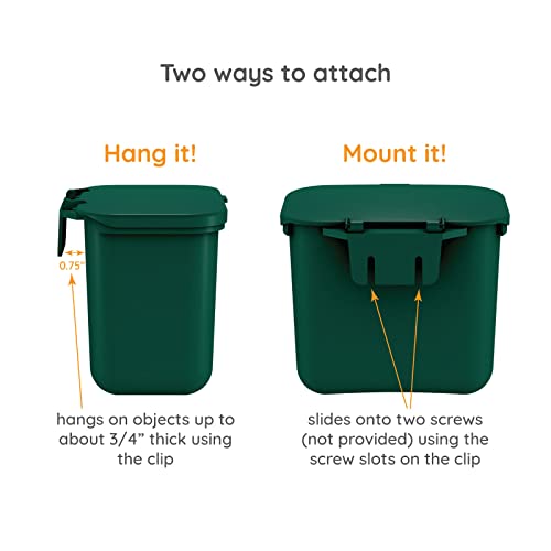Recycling Rules Small Hanging Wastebasket for Dog Poop in Green (Holds 7-14 Bags) - Image 5